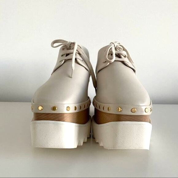 New Stella McCartney Elyse Ivory Vegan 80mmPlatform Shoes Size 40 / US 10 - Picture 9 of 15